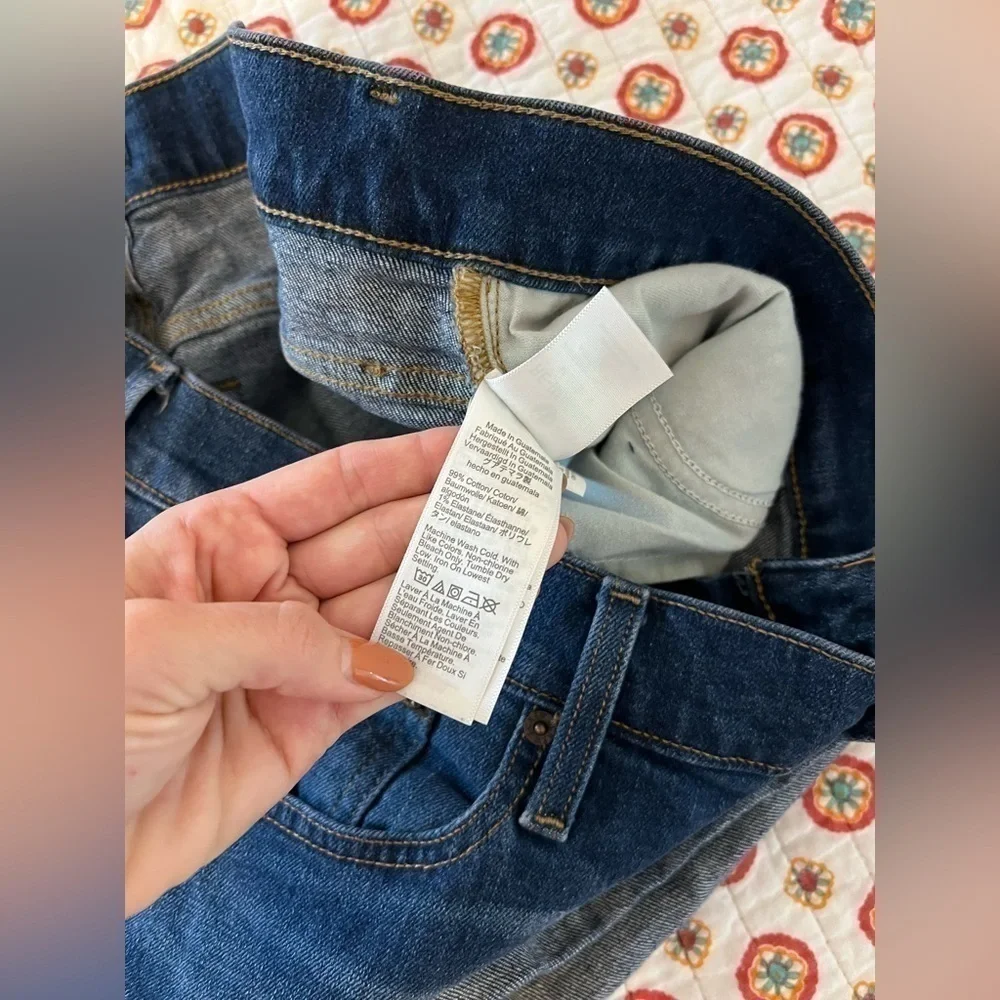 J Crew Dark Wash Jean Shorts Size 32